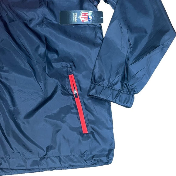 Kansas City Chiefs NFL Rain Jacket Windbreaker Full Zip Black Red - Picture 12 of 13